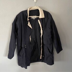 Vintage Izzi Navy Blue Rain Coat Light Jacket Men’s Size L